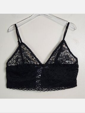 LaSenza Black Lace Bralette, Size Large ~ NWT